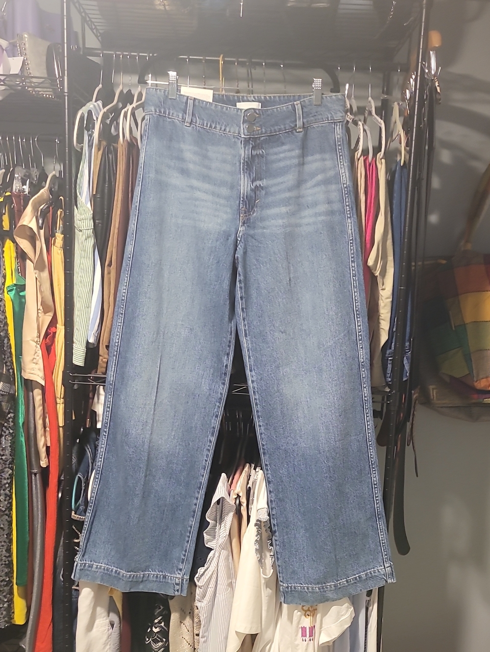 H&M Light Blue Wide-Leg High Waist Jeans
